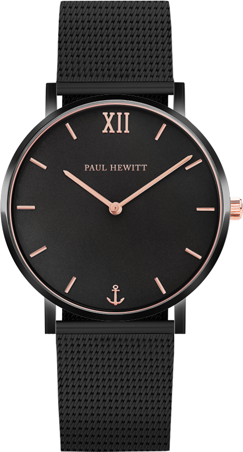 Watch Sailor Line Black Sunray Ip Black / Rose Gold - Ph Sa B Bsr 4s (1000x1000), Png Download