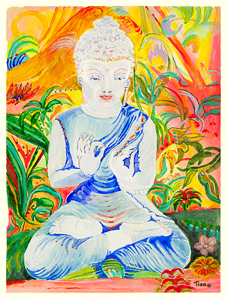 Butterfly Buddha - Sitting (600x600), Png Download