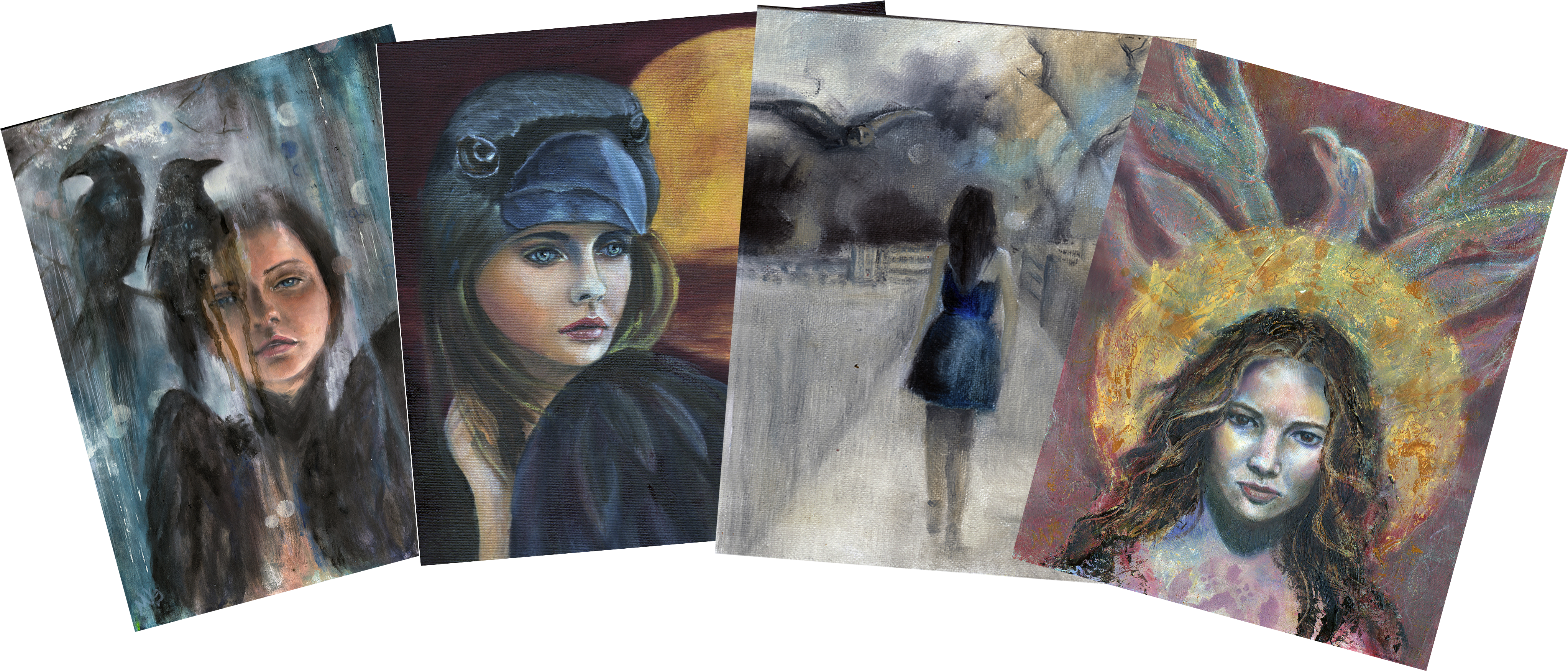 Bird Theme Art Notecards - Sketch (4175x2058), Png Download