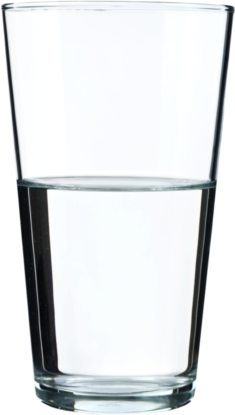 Is The Glass Half Empty Or Half Full - Glass Half Full Clipart (774x1032), Png Download