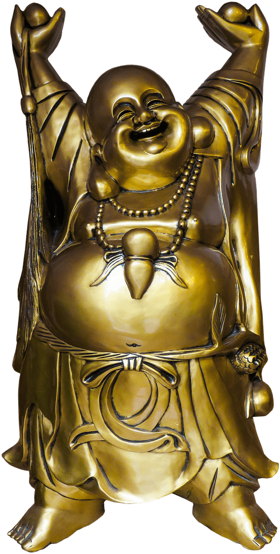 Canvas Print Statue Religion Thailand Buddha Png Gold - Golden Buddha (540x720), Png Download