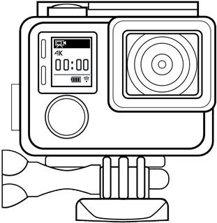 Gopro Hero3 (400x369), Png Download