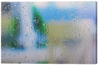 Glass With Natural Water Drops Canvas Print • Pixers® - Drop (400x400), Png Download