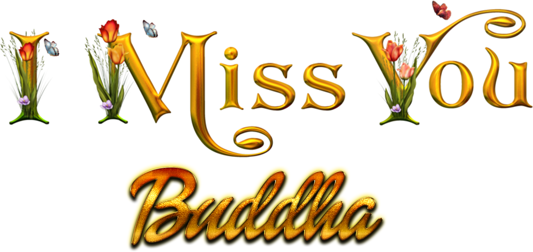 Buddha Missing You Name Png - Mohan Name (1832x924), Png Download