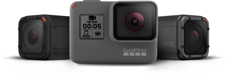 Gopro Hero - Gopro Hero 5 Models (750x243), Png Download
