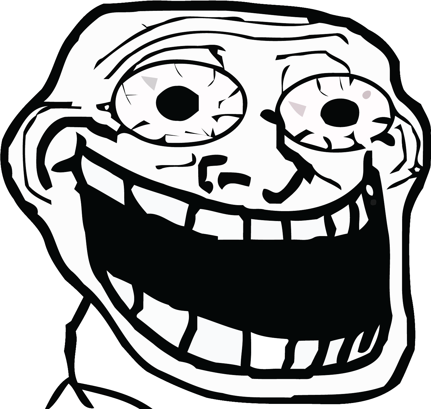Utiliser Maintenant Les " Troll Faces " Pour Faciliter - Troll Face Laughing (1500x1414), Png Download