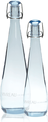 Exclusive Vivreau Bottles - Glass Designer Water Bottle (400x560), Png Download