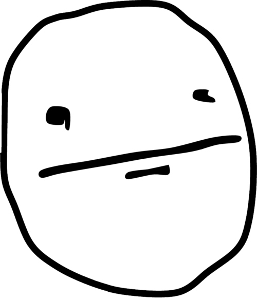 Download And Use - Poker Face Png (500x584), Png Download