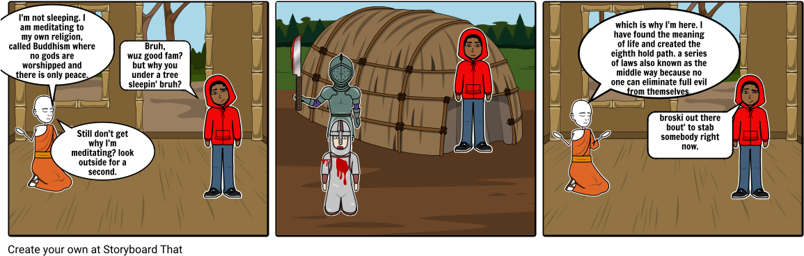 Buddha - Illustration (1164x385), Png Download