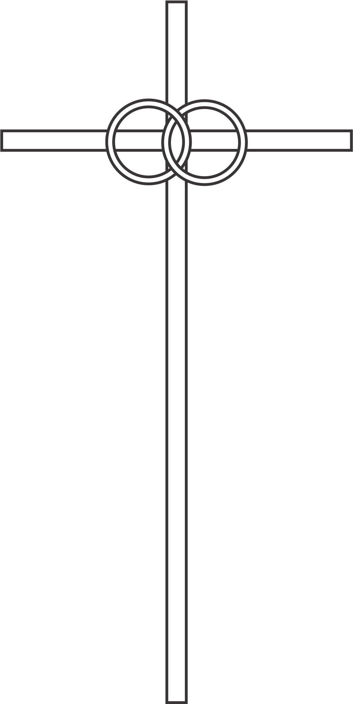 Christening Blue Cross Clipart Clipart - Wedding Cross Clip Art (1697x2400), Png Download