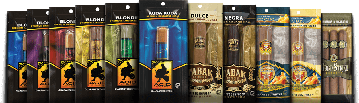 Swisher Premium Cigars - Acid Cigarillo, Premium, Red, Natural Leaf (1440x400), Png Download
