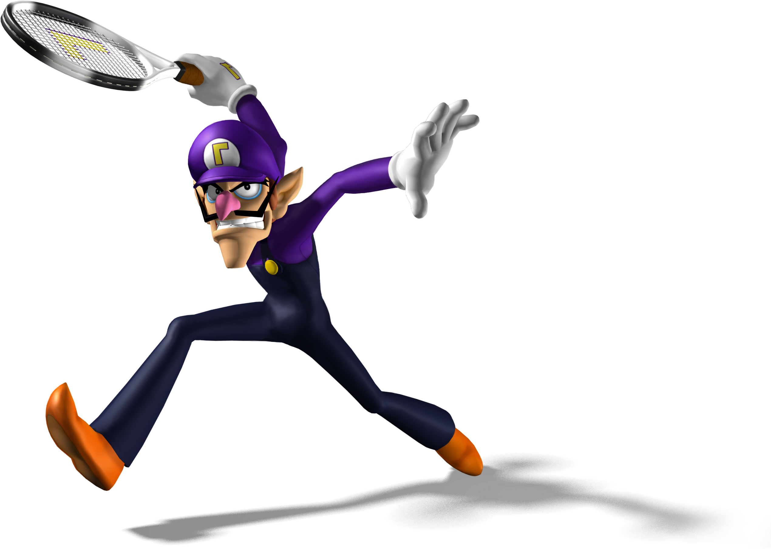 Https - //www - Mariowiki - Com/images/4/4b/waluigi - Mario Tennis Waluigi (2666x2000), Png Download
