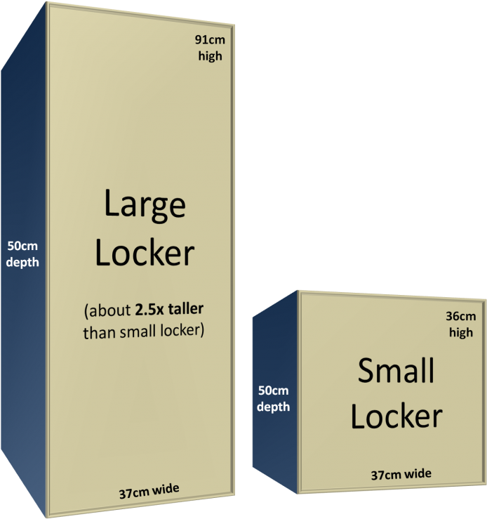 There Are Two Locker Sizes, Small And Large - Universal Studios Singapore Locker (700x742), Png Download