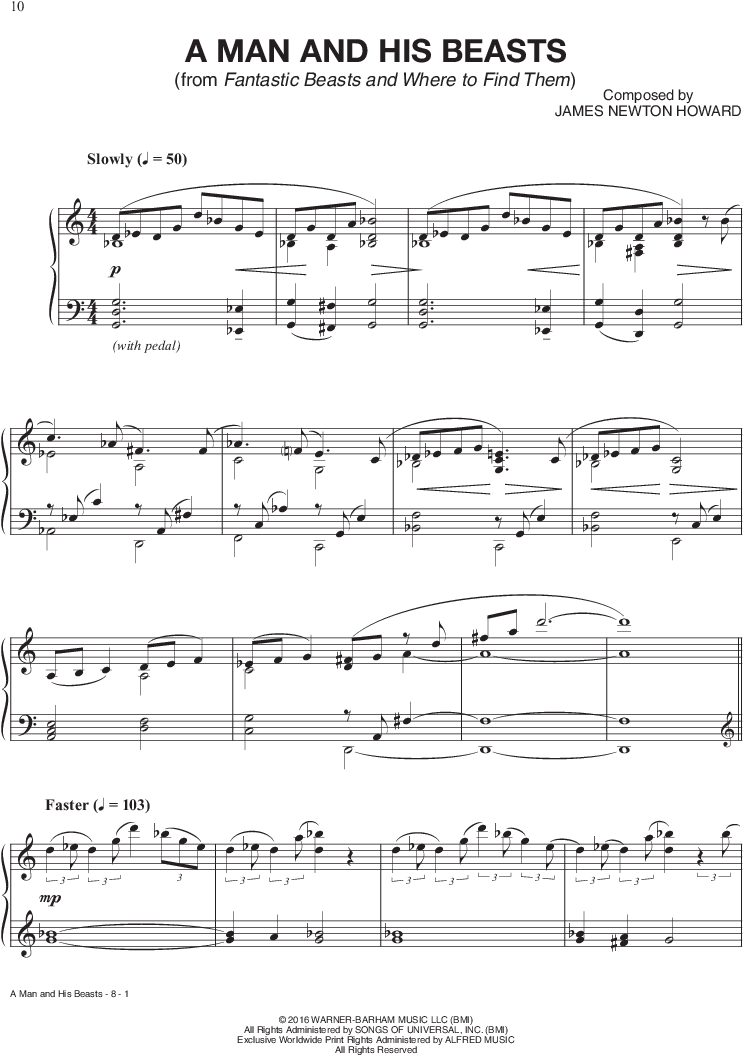 Fantastic Beasts And Where To Find Them Thumbnail - Greatest Showman Easy Piano (864x1152), Png Download