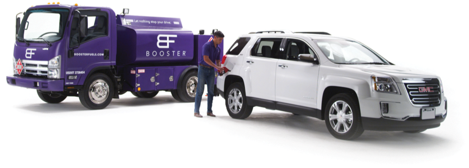 Booster Delivers Gas Directly To Your Parked Vehicle - Filling Station (930x333), Png Download