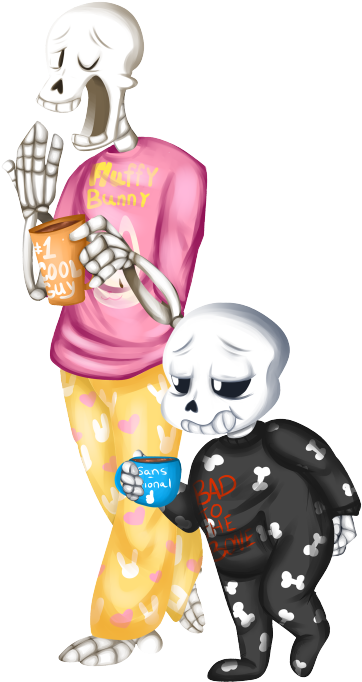 Sans And Papyrus - Illustration (500x720), Png Download