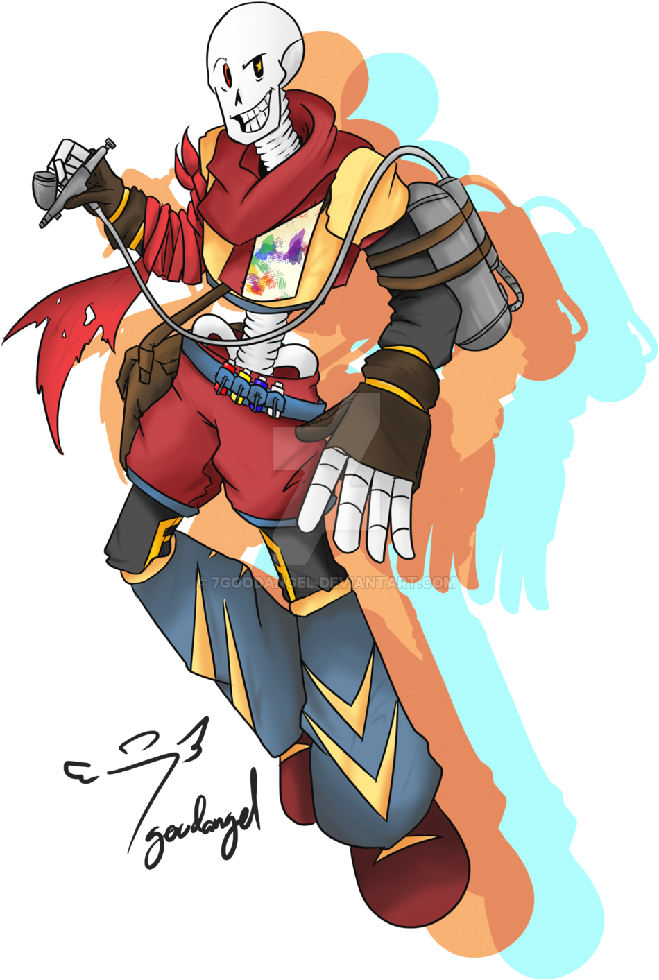 Image Result For Inktale Sans - Ink Sans And Ink Papyrus (1024x1507), Png Download