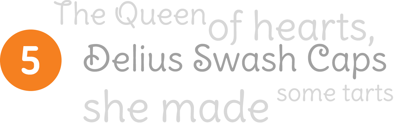Download Font Delius Swash Font - Swash (1280x400), Png Download
