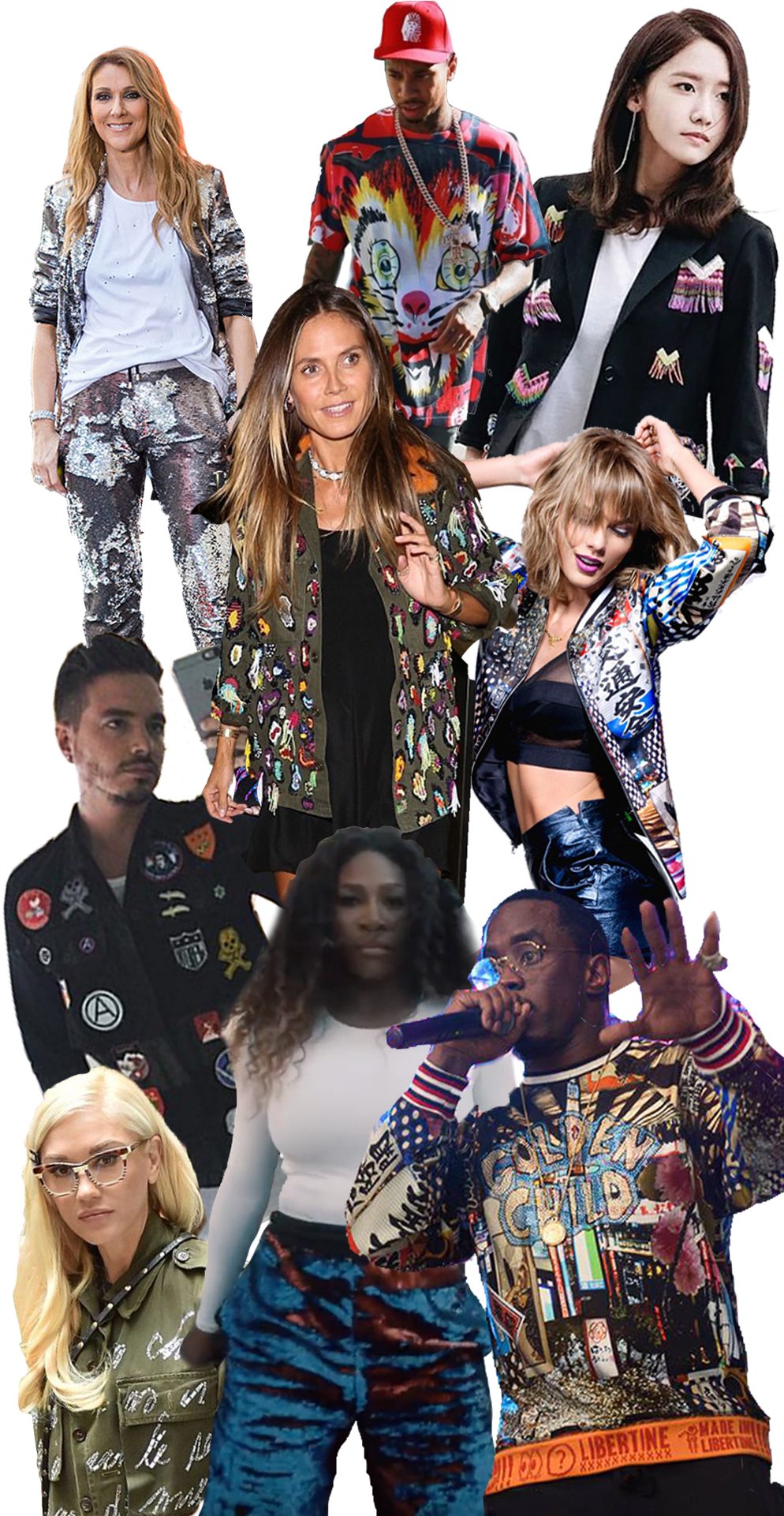 Puff Daddy, Serena Williams, Gwen Stefani, Tyga, Taylor - Girls' Generation (1080x1920), Png Download