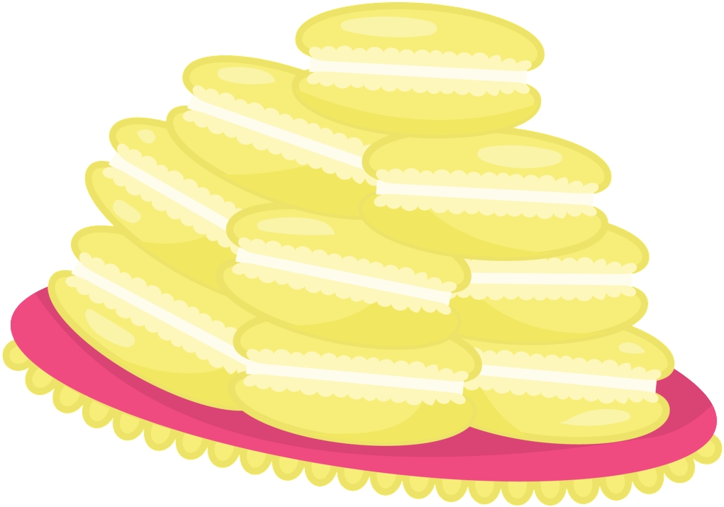 Hand Drawn Yellow Macaron Cartoon Transparent - Clip Art (1024x1024), Png Download