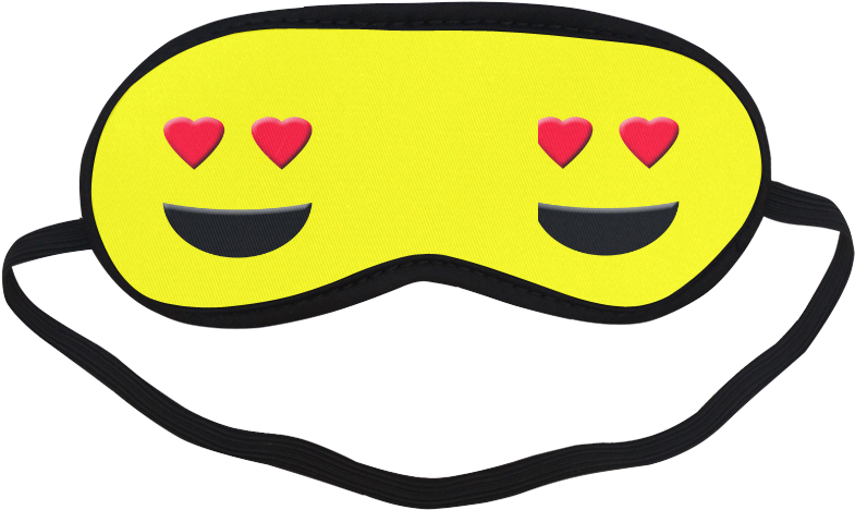 Emoticon Heart Smiley Sleeping Mask By Gravityx9 At - Ahegao Eye Mask (1000x1000), Png Download