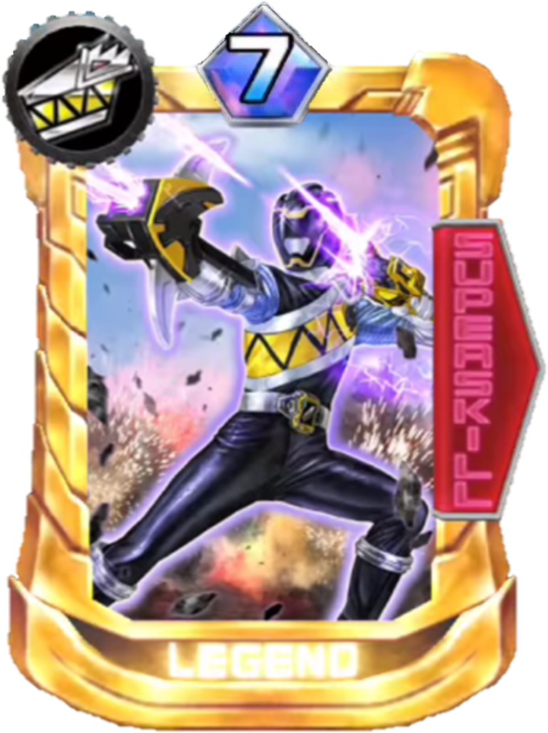 Kyoryublack Card In Super Sentai Legend Wars - Bandai - Juden Sentai Kyoryuger Zyuden Mobuckle (gold (779x1033), Png Download