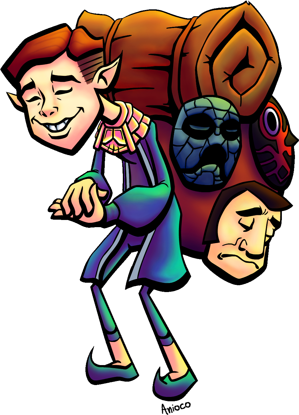 Author Comments - Happy Mask Salesman Png (1000x1428), Png Download