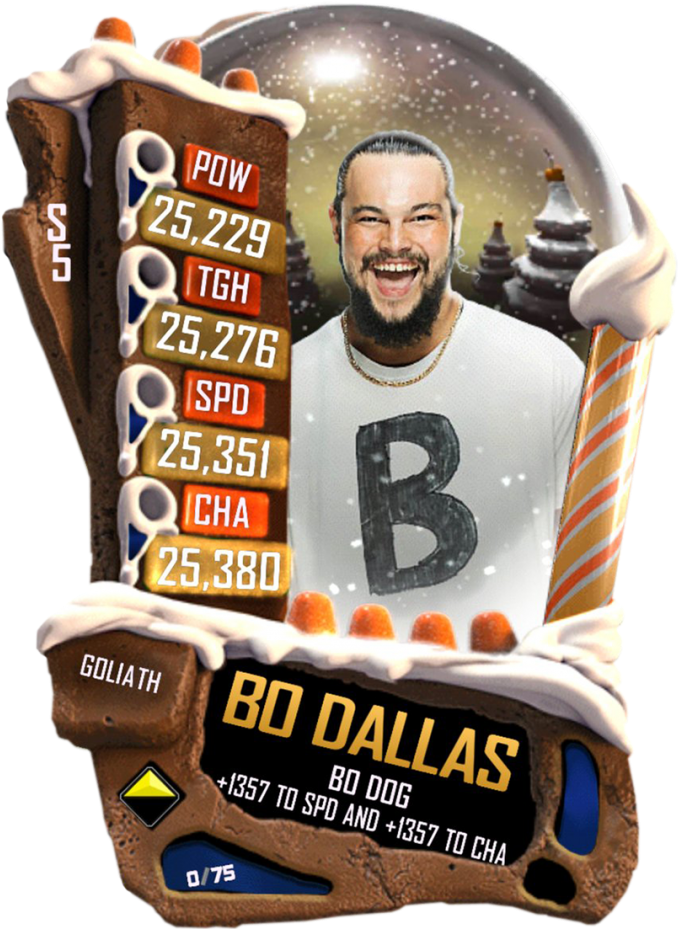 Uncommon Bo Dallas - Wwe Supercard (733x1158), Png Download
