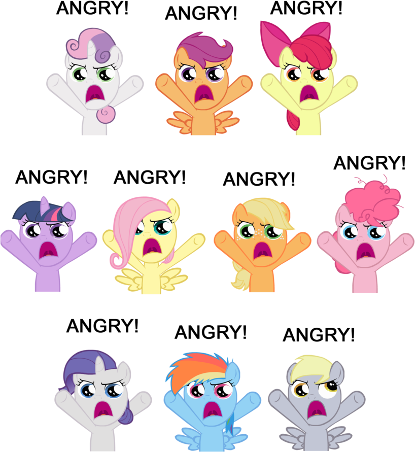 Angry, Apple Bloom, Applejack, Cutie Mark Crusaders, - Applejack (818x1024), Png Download