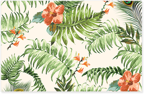 Placecards Jungle Pepperandjoy Back - Art Print: Watercolor Palm Leaves, 18x24in. (700x700), Png Download