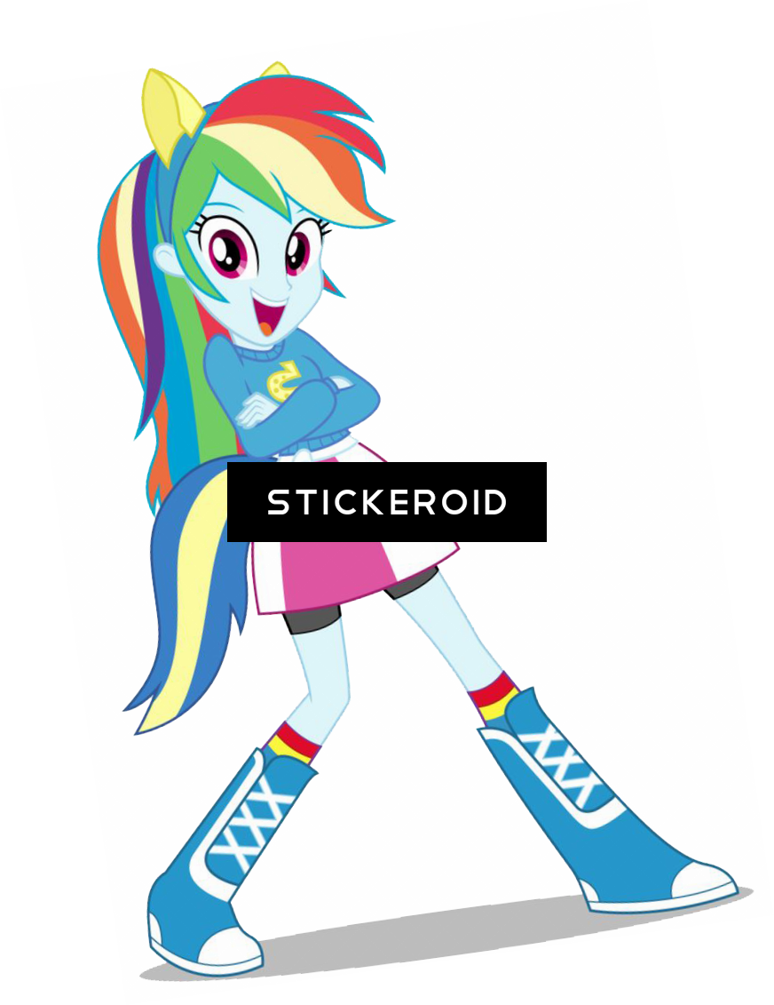 Dash Mlp - My Little Pony Girl Rainbow Dash (872x1131), Png Download