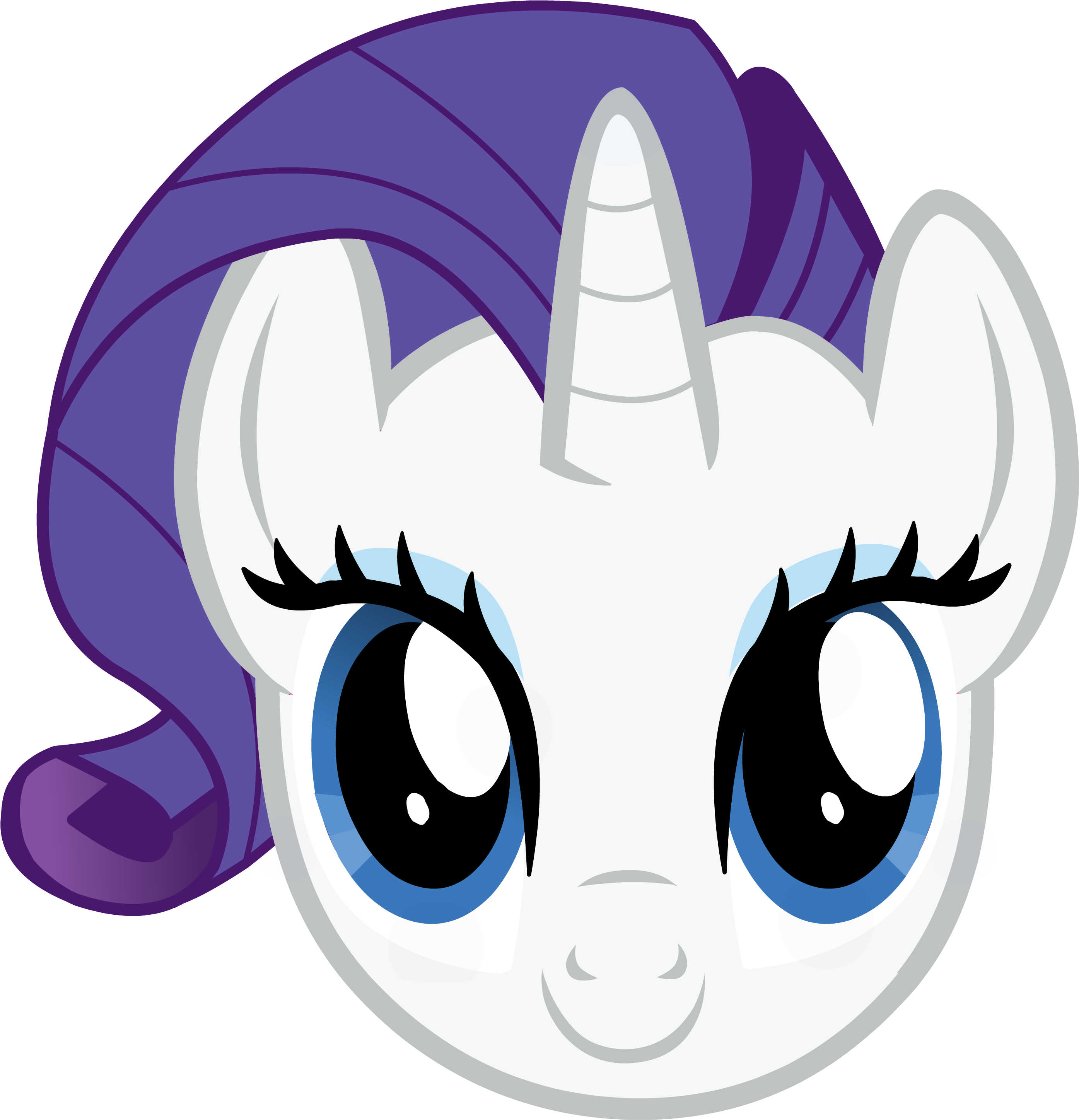 Picnic Table Clipart Mlp - My Little Pony Rarity Head (2824x2934), Png Download