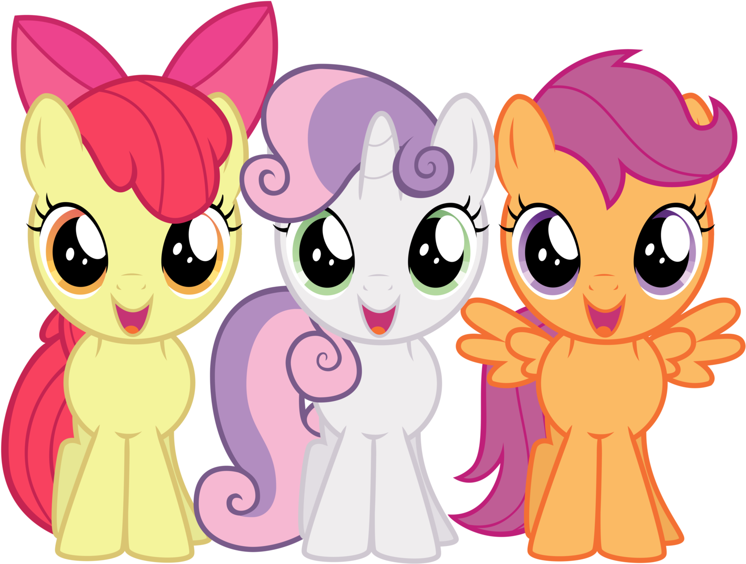 Stejně, Jako Mám Už Asi Pátý Twitter, Se Ale Ukázalo, - My Little Pony Apple Bloom Sweetie Belle Scootaloo (1600x1146), Png Download