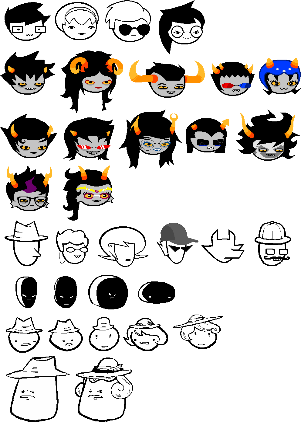 38kib, 1000x1400, 1irxu - Homestuck Heads (1000x1400), Png Download