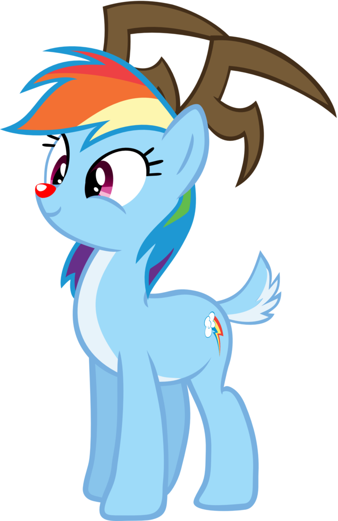 Clip Free Stock Artist Megarainbowdash Backwards Cutie - Rainbow Dash Red Nose (664x1024), Png Download