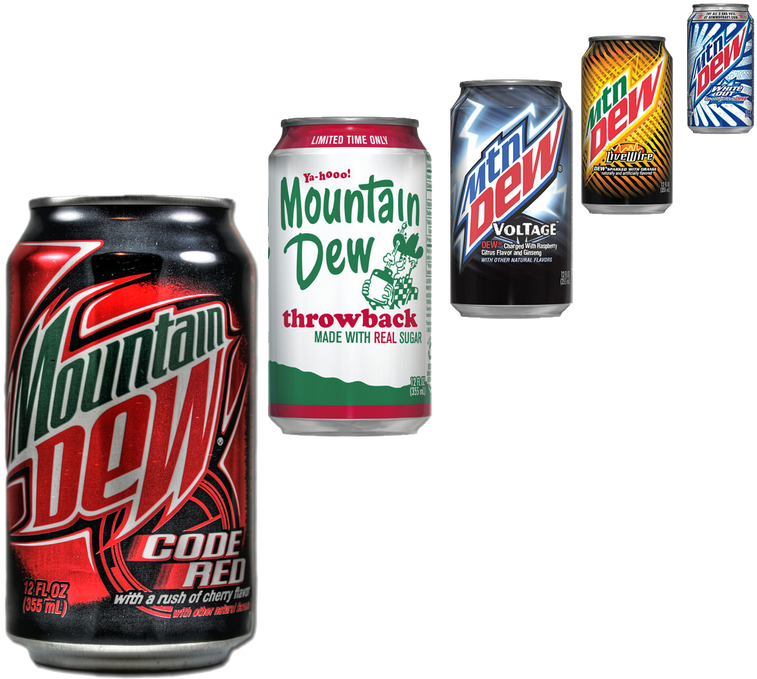 Mtn Dew Voltage, Mtn Dew Whiteout, Mtn Dew Codered, - Mountain Dew Code Red Cans (24 Pack, 12 Fl Oz Each) (768x768), Png Download