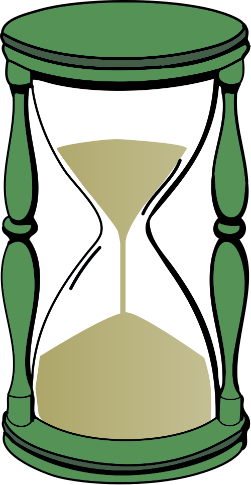 This Image Rendered As Png In Other Widths - Sand Timer Clip Art (500x966), Png Download
