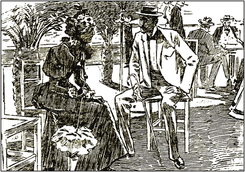 They Both Chatted On, Glancing Now And Then Into Each - Illustration (784x553), Png Download