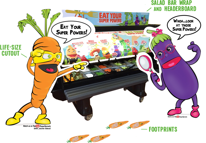 Salad - Cartoon Salad Bar (718x499), Png Download