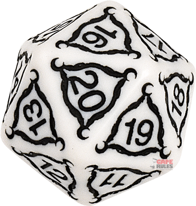 D20 Jumbo Dice - 40mm, Ivory Mint/new (709x709), Png Download