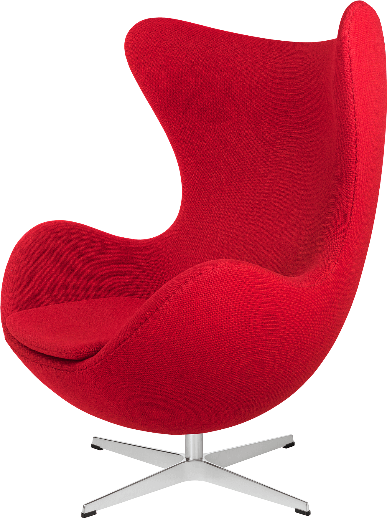 Egg Chair Red Fabric - Herman Miller Egg Chair (1600x1840), Png Download