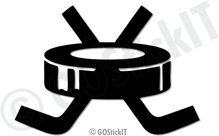 Other Photos To Yellow Flowers And Hockey Sticks Tattoos - Hockey Sticks Crossed With Puck (784x534), Png Download