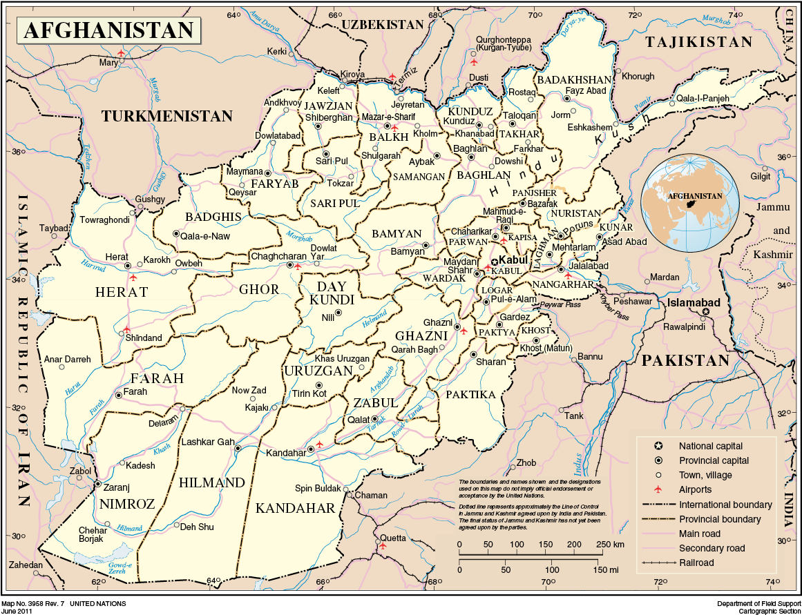 Chapter 1 Criminal Patronage Networks And The Struggle - Map Of Afghanistan (1269x970), Png Download
