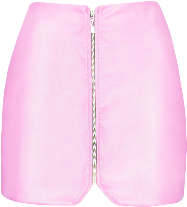 Picture Of Zip Front Pu High Waist Mini Skirt Baby - Women's Supermom High Waist Faux Leather Skirt (700x900), Png Download