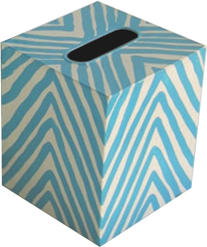 Kbzet - Worldsaway Zebra Tissue Box Cover; Blue (600x600), Png Download