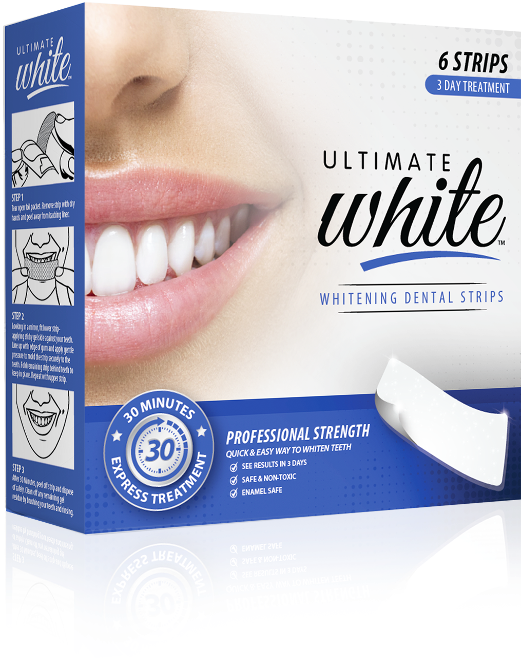 Load Image Into Gallery Viewer, Ultimate White Whitening - Ultimate White White Strips (1299x1680), Png Download
