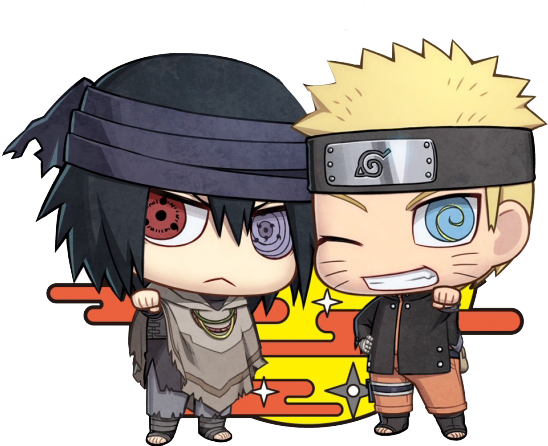 Drawn Naruto Naruto The Last - Naruto And Sasuke Chibi (640x480), Png Download