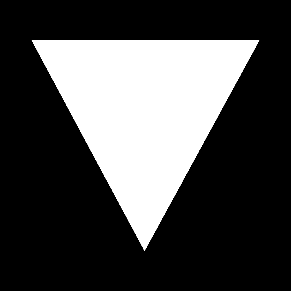Flow Wlm Arrow Block Black - Plain White Triangle (1004x1005), Png Download