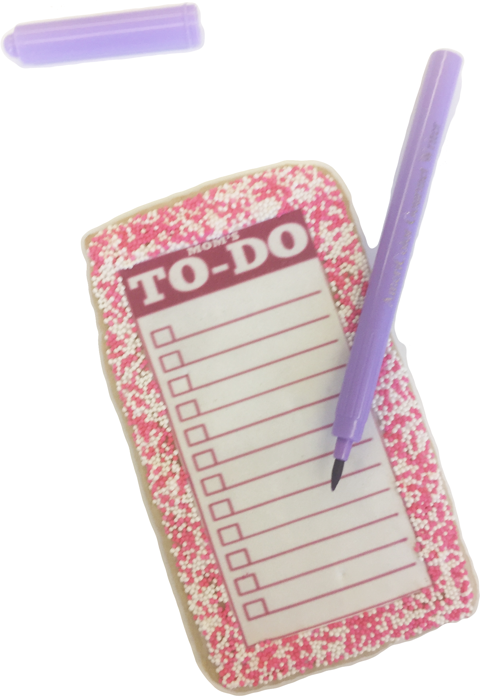 To-do List Cookie With Edible Ink Pen - Calligraphy (2160x2448), Png Download