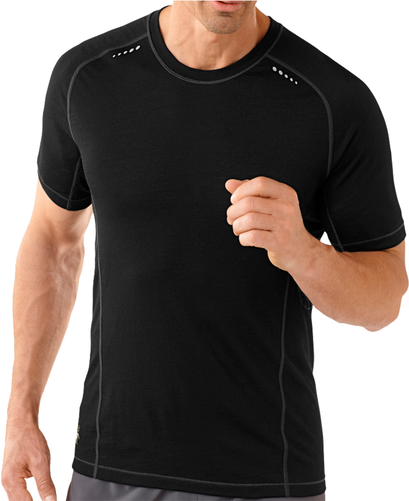 Smart Wool Phd Ul Short Sleeve, Men's - Large, Black (1000x1000), Png Download